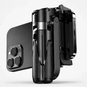 Mini Grip Quadripod with Bluetooth Remote UAE — Foldable Phone Tripod Stand for Selfies, Vlogging, TikTok & Live Streaming | iPhone & Samsung Compatible | Dubai Delivery